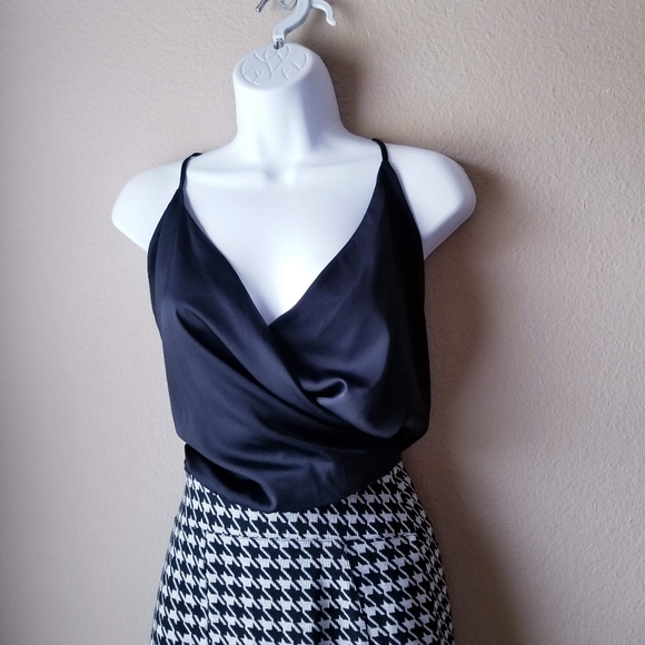 Express Tops - Express Black Blouse w/ Thong, Size L